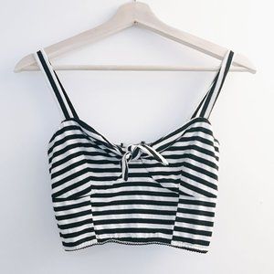 Striped Bustier Crop Top